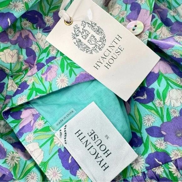 TUCKERNUCK Hyacinth House Multi Floral Bellflower Long Sleeve Maxi Dress NWT XS - Picture 10 of 11